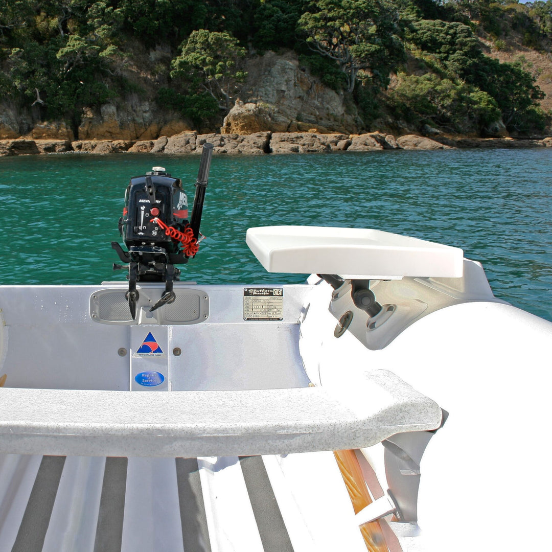 RAILBLAZA RIBPort fitted to an inflatable boat tube