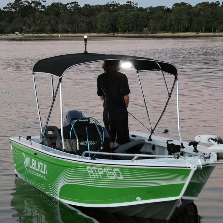 RAILBLAZA Bimini RailMount fitted to a bimini frame