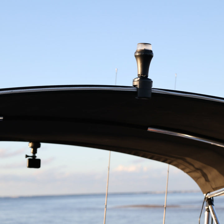 Bimini RailMount on a bimini tube